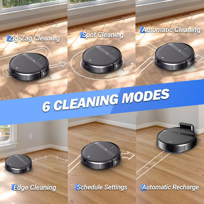 Robotic Vacuum Cleaner 200Ml Dustbin 230Ml Tank for Hard Floors