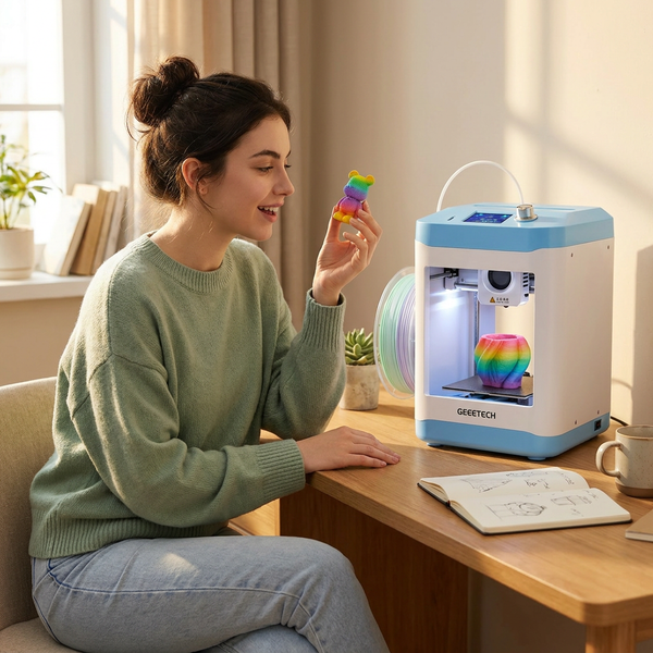 3D Printer Built for Beginners, Auto Leveling, Direct Drive Extruder, Fully Assembled Desktop
