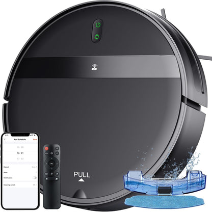 Robotic Vacuum Cleaner 200Ml Dustbin 230Ml Tank for Hard Floors