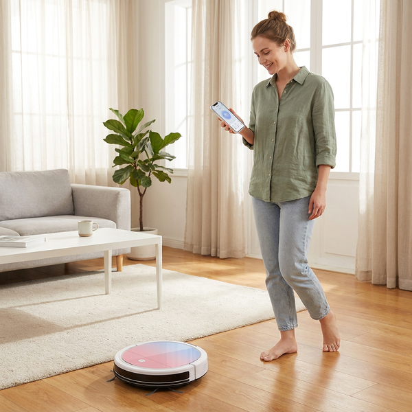 Robot Vacuum Cleaner Built for Complete Floor Care, WiFi App Control, 2800Pa Suction, Mopping Function